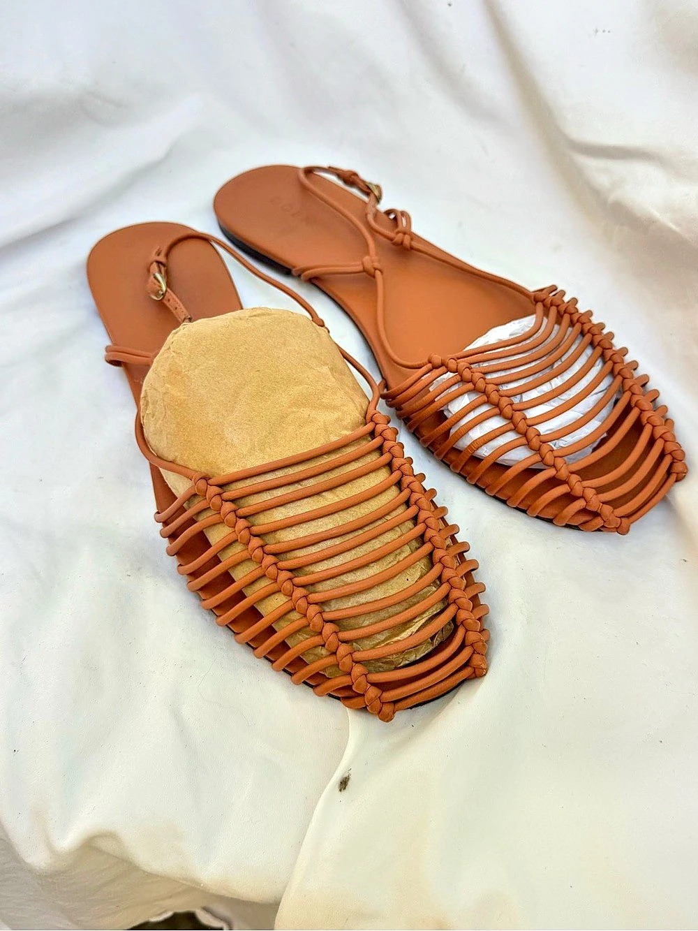 DÔEN Woven Strappy Brown Sandals